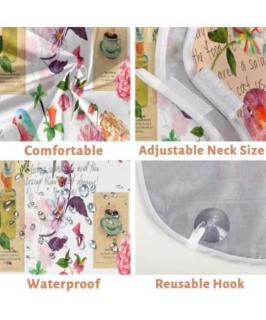 Retro Flower Bird Beard Bib Apron | Waterproof Hair Catcher for Men | Ideal Grooming Gift with Suction Cups - Buy Online on GoSupps.com