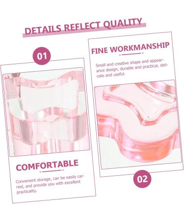 Ipetboom Nail Art Dish dish for acrylic nails powder Nail Manicure Tools Acrylic Multifunction decorate Glass nail cups with lids Nail supplies nail liquid Accessories 7x5.6cm Pink - Buy Online on GoSupps.com