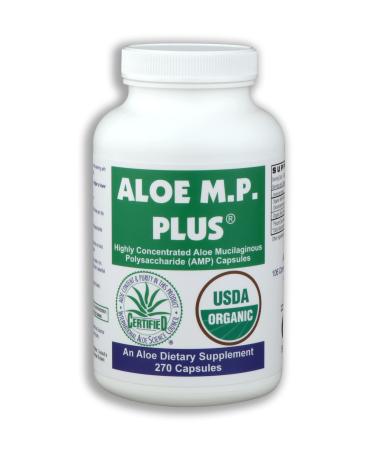 ALOE M.P. PLUS Capsules USDA Organic Aloe Vera Polysaccharides AMP Supplement for Digestive and Immune Health