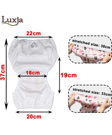 Luxja Reusable Baby Swimming Diapers (2-Pack) | Adjustable & Washable Swim Pants for 0-3 Years - Forest Flamingo + Stars Design - Buy Online on GoSupps.com