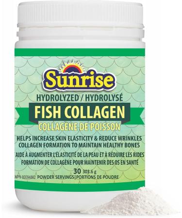 Sunrise Apothecary Hydrolyzed Fish Collagen Powder with Vitamin C - 10mg Per Serving 30 Servings - Collagen Peptide Powder for Health and Beauty - Canadian-Made High-Value Collagen - Buy Online on GoSupps.com