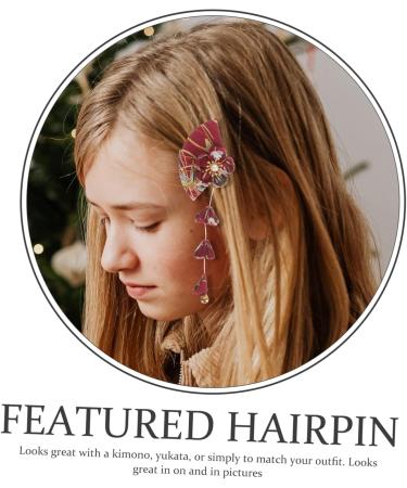 Amosfun 1 Pair Adhesive Clips Womens Hair Accessories Traditional Japanese Hair Tiaras for Girls Flower Hair Clips for Women Hair Barrettes for Women Bride Cherry Blossoms Cloth China - Buy Online on GoSupps.com