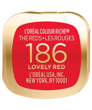 L'Oreal Paris Colour Riche Red Lipstick - Long Lasting Satin Finish with Argan Oil & Vitamin E - Lovely Red 0.13 Oz - Buy Online on GoSupps.com