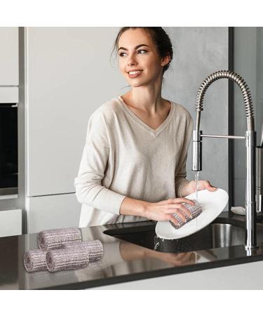 Steel Wool Pot Scrubbers - 12X Scouring Pads - Household Cleaning Tool Multipurpose Scrubbers for Cleaning Dishes Pans Pots Grills Sinks - Buy Online on GoSupps.com