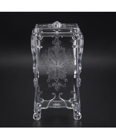 Jalzdieod 2Pcs Makeup Cotton Pad Organizer Butterfly Fancy Storage Box for Nail Art Wipe Cotton Makeup Tools Transparent White - Buy Online on GoSupps.com