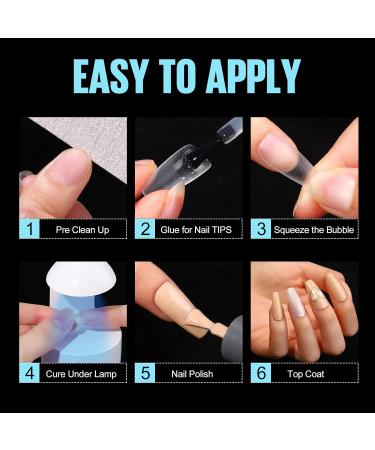 Tomicca Oval Short Nail Tips - Soft Gel Full Cover Gelly Tips for Gel Nails (360 Pieces 2nd Short Oval) - Perfect for Stunning Matt Art! - Buy Online on GoSupps.com