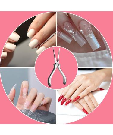 Besreey Tweezers for Stickers - Nail Form Shaping Tweezers Tip Tweezers Nippers Acrylic UV Gel Tips Sculpture Clip Nail Shaper Tool for Acrylic Gel Dark Gray Colour - Buy Online on GoSupps.com