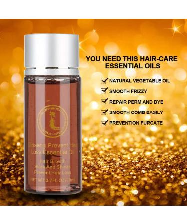 Natural Ginseng Hair Growth Serum - Essential Oil for All Hair Types | Fast Hair Loss Treatment & Powerful Growth Essence 20ml - Buy Online on GoSupps.com