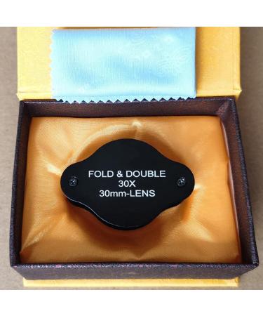 Mini Magnifying Glass 30X Folding Pocket Magnifier with Metal Protective Case Foldable Reading Magnifying Glass Portable Small Gift - Buy Online on GoSupps.com