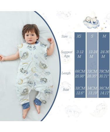 100% Cotton Baby Sleep Sack with Legs, Detachable Sleeves, 2-Way Zipper & Buttons - Magic Cloud M, 2-3 Years - Buy Online on GoSupps.com