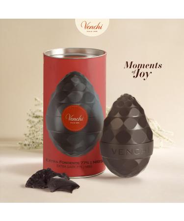 Venchi - uf au Chocolat Extra Noir 77% et Nibs 150 Gr Chocolat Noir avec clats de F ves de Cacao Sans Gluten avec Surprise Collection de P ques Venchi Id e Cadeau - Buy Online on GoSupps.com