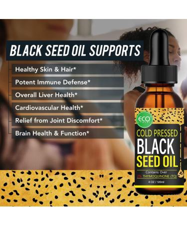 Black Seed Oil 100% Virgin Cold Pressed Organic Black Currant Seed Oil Black Cumin Seed Oil Super Antioxidant for Hair & Skin | Vegan Gluten-Free Non-Gmo 2fl Oz - Buy Online on GoSupps.com