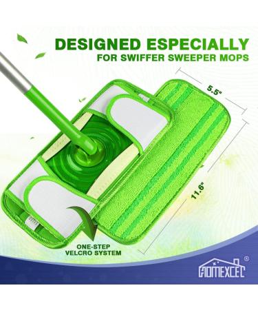 HOMEXCEL Reusable Microfiber Mop Pads for Swiffer Sweeper Mops - Pack of 2 - Buy Online on GoSupps.com