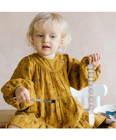 KUIDAMOS Pacifier Strap Leash Clip  Baby Pacifier Clips Reduce Teething Pain Silicone Soft Durable Help Stabilize Mood Tactile Perception (Pink) - Buy Online on GoSupps.com