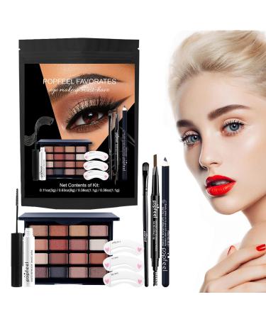 Eyeshadow Kit Portable Makeup Kit with Eyeshadow Eye Liner & Mascara | Long Lasting Waterproof Eyeshadow Palette for Women/Set