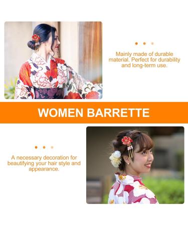 Solustre Japanese Hair Accessories - Torture Hair Clip Kimono Hairpins & Tassel Hair Clips | Geisha Hair Jewelry (Red) for Outdoor Use - Buy Online on GoSupps.com