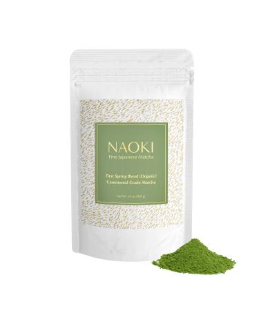 Naoki Matcha Organic Ceremonial First Spring Blend Authentic Japanese First Harvest Ceremonial Grade Matcha Green Tea Powder from Kagoshima Japan (100g / 3.5oz) Ceremonial Grade 3.5 Ounce (Pack of 1)