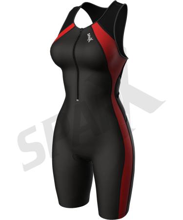 Sparx Women Triathlon Suit Tri Short Black/Red Small - Racing Cycling Swim Run - Buy Online on GoSupps.com