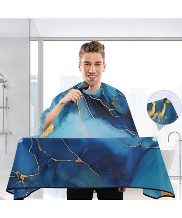 Shop Waterproof Barber Cape - Blue Marble & Cheetah Haircut Bib for Men & Women | Durable Hair Cutting Cape - Buy Online on GoSupps.com