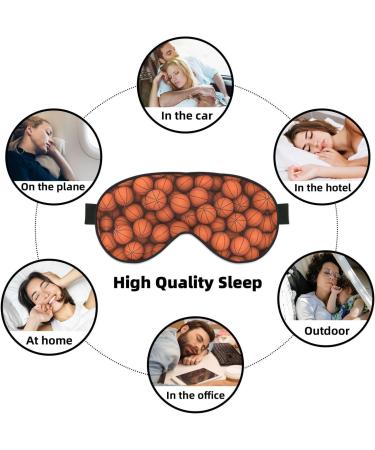 Basketball Orange Soft Sleep Eye Mask Female Breathable Eye Patch Perfect for Travel and Relaxation - Buy Online on GoSupps.com