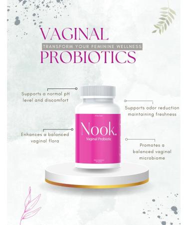 Nook Vaginal Probiotics - 40 Billion CFU for Balanced pH & UTI Prevention | 30-Day Supply | Odor & Yeast Control | Gluten-Free & No Refrigeration Needed - Buy Online on GoSupps.com