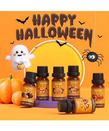Buy SALKING Halloween Fragrance Oils - Premium Essential Oils for Diffuser & Candle Making | Pumpkin Caramel Apple Cider Scents Gift Set - Buy Online on GoSupps.com
