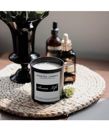 10oz 8 Pack Thickened Glass Candle Jars with Metal Lids - Matte Black - Buy Online on GoSupps.com