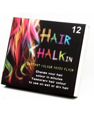12 Colors MKNZOME Hair Chalk Set for Kids and Adults - Temporary Hair Coloring for Halloween, Christmas, Birthday Party - Girls Ages 8-12 - Buy Online on GoSupps.com
