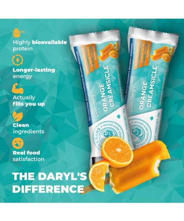 Daryl's Bars Orange Creamsicle On the Go Whey Protein Bars Gluten Free Low Sugar 20gr of Protein Snack Meal Replacement Pack of 1 Orange Creamsicle 12 Count (Pack of 1) - Buy Online on GoSupps.com