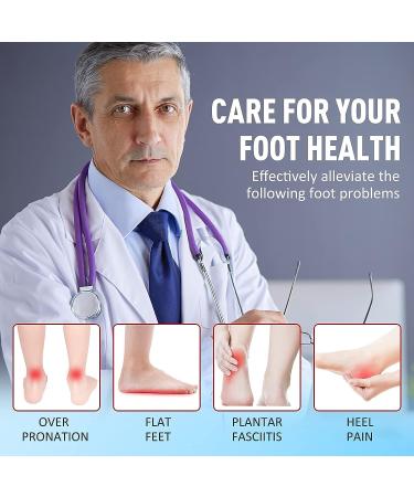 Orthotic Arch Support Insoles for Flat Feet & Plantar Fasciitis Relief - Women 8-8.5 | Men 6-6.5 - Buy Online on GoSupps.com