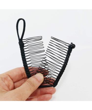 GETAGOTA 2 Pieces Banana Clips Comb Hair for Women - Adjustable Ponytail Holder for Thick Curly Hair - Styling Tool Clip Clincher (Black, 2 Pack) - Buy Online on GoSupps.com
