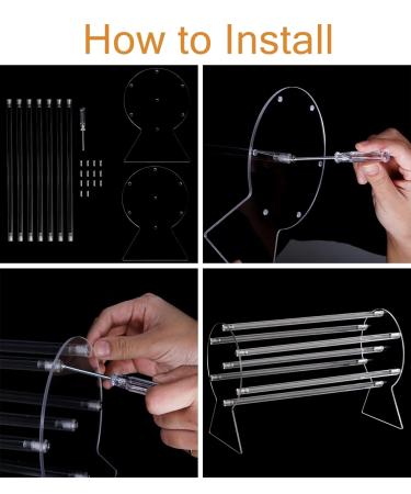 Yesland 2 Pack Acrylic Headband Holder - Clear Organizer Stand for Girls - Hairband & Hair Clasp Storage Rack - Buy Online on GoSupps.com