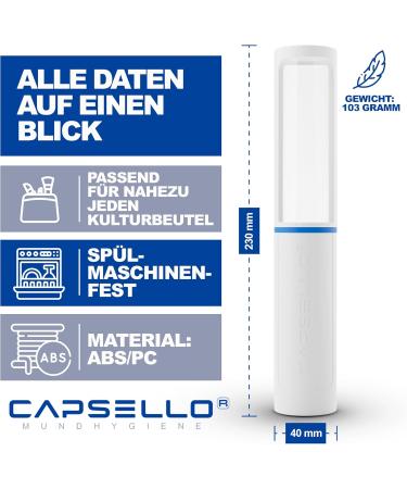 Capsello Toothbrush Case & Holder - Hygienic Travel Organizer for Clean Teeth - Toothbrush Box & Cup Set (White) - Buy Online on GoSupps.com