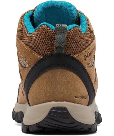 Columbia Women's Redmond III Mid Waterproof Hiking Shoe - 8 Wide - Khaki/Sea Level - Buy Online on GoSupps.com