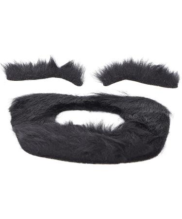 Fake Mustache and Fake Eyebrows Kit Self Adhesive Beard Eyebrow Stickers Fancy Costume Fake Beard for Masquerad Costume Party - Buy Online on GoSupps.com