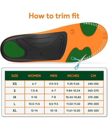 Flat Feet Anti-Fatigue Insoles for Men & Women | High Arch Support for Plantar Fasciitis Heel & Lower Back Pain Relief - Buy Online on GoSupps.com
