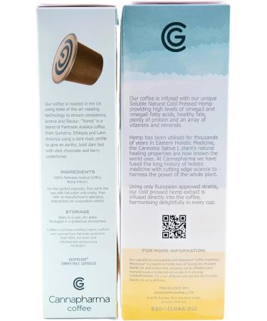 Coffee Capsules infused with Cold Pressed Hemp Seed Oil Extract Roma' Dark Roast Arabica Coffee Pack of 10 Coffee Pods Nespresso Compatible - Buy Online on GoSupps.com