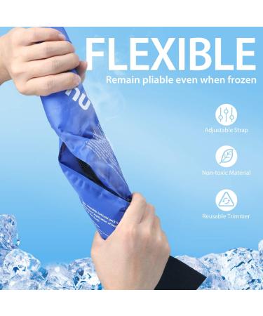 Ohuhu Reusable Gel Ice Pack for Injuries - Cold & Hot Therapy with Strap | Pain Relief for Shoulder, Knee, Ankle, Back & Neck | 2 Pack - Buy Online on GoSupps.com