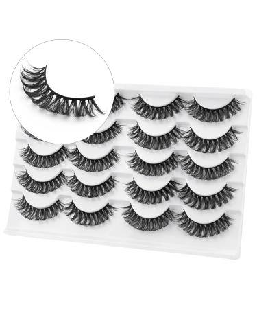 KOUSEI Russian-C False Eyelashes - 3D Volume Faux Mink, Dramatic & Fluffy - 10 Pairs - Buy Online on GoSupps.com