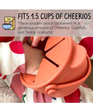 MYINNI Penguinni Spill Proof Snack Cup for Toddlers - Travel-Friendly with Lid | No Spill Snack Catcher with Bucket Handle | Octopus Orange - Buy Online on GoSupps.com