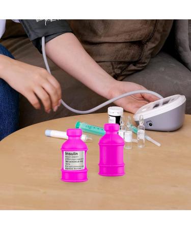 3-Piece Silicone Insulin Bottle Protective Cover - Durable Pink Case for Diabetics | Safe & Shatterproof Insulin Vial Protection - Buy Online on GoSupps.com