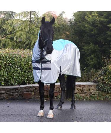 Ventomasta Horse Rug - Waterproof Upper Section Cooling Fly Mesh Lower Integrated Comfort Neck Cover Rub-Free Lining & Secure Tail Flap 4FT6 Blue - Buy Online on GoSupps.com