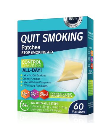 Stop Cravings 3-in-1 Support System Long-Lasting Patches for Gradual Habit Ending Release Safe & Effective Non-Invasive Therapy with 24-Hour Assistance Step 3 in 1 3 steps-60pc