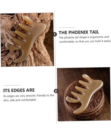 Gogogme Acupuncture Gua Sha Comb - Ox Horn Massage Tool for Body & Scalp Scrubs | International Shipping Available - Buy Online on GoSupps.com