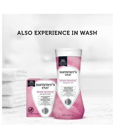 Summer's Eve Simply Sensitive pH Balanced Feminine Wipes - 16 Count (Pack of 3) - Buy Online on GoSupps.com