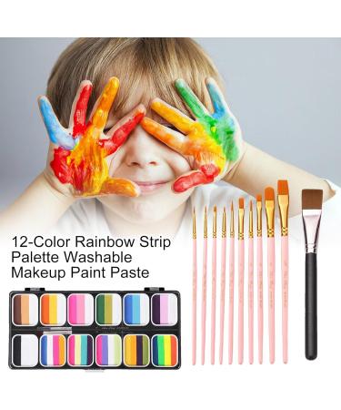  Veeteah Adult Face Paint Palette - Rainbow Palette - 12 Colors - Veeteah Washable Professional Body Art Palette - Buy Online on GoSupps.com