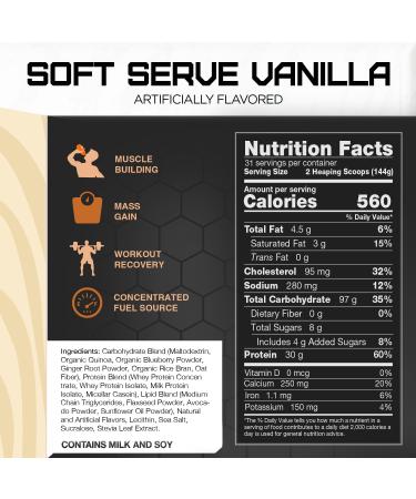 Clean Gainer - Creamy Vanilla 10 lbs - Buy Online on GoSupps.com