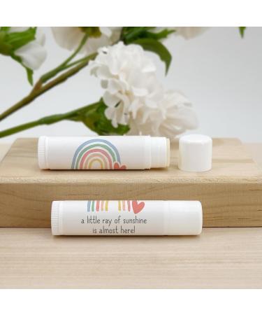 Rainbow Themed Baby Shower Personalized Lip Balm Rainbow Baby Announcement Lip Balm Favors for Bridal Shower (Set of 24) - Buy Online on GoSupps.com