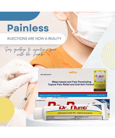 Dr. Numb 4% Lidocaine Cream with Vitamin E for Pain Relief - 30g (1) - Buy Online on GoSupps.com