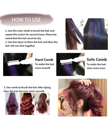 Red Hair Spray Colour for Kids Temporary Hair Chalk Comb Washable Hair Dye Instant Hair Dye for Christmas Halloween Birthdays Parties(Blue) (Red) - Buy Online on GoSupps.com